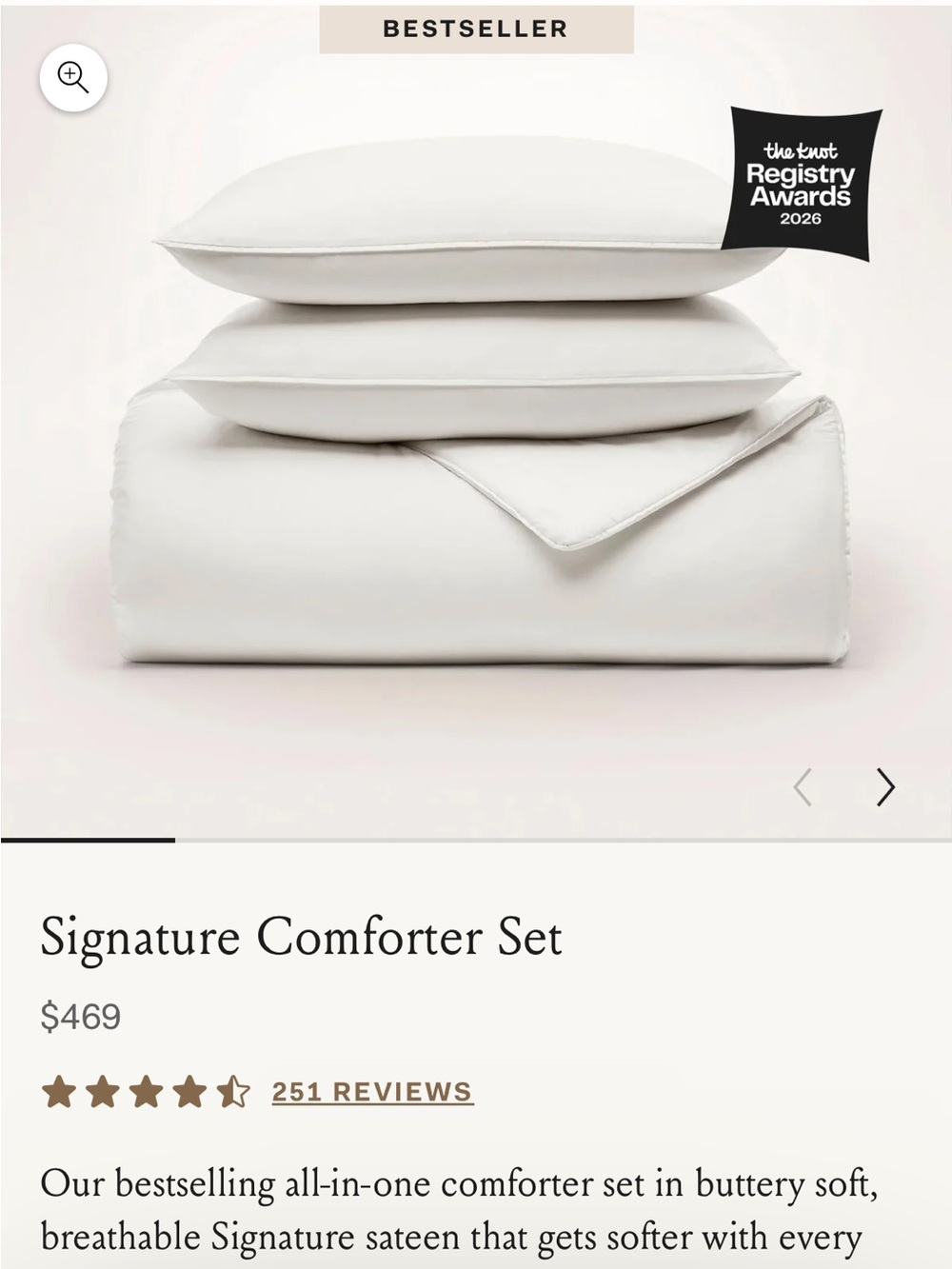 Boll & Branch Signature Comforter Set - White